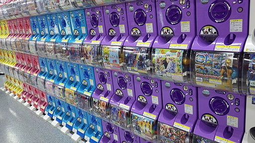 Máquinas de bolas Gashapon sorpresa